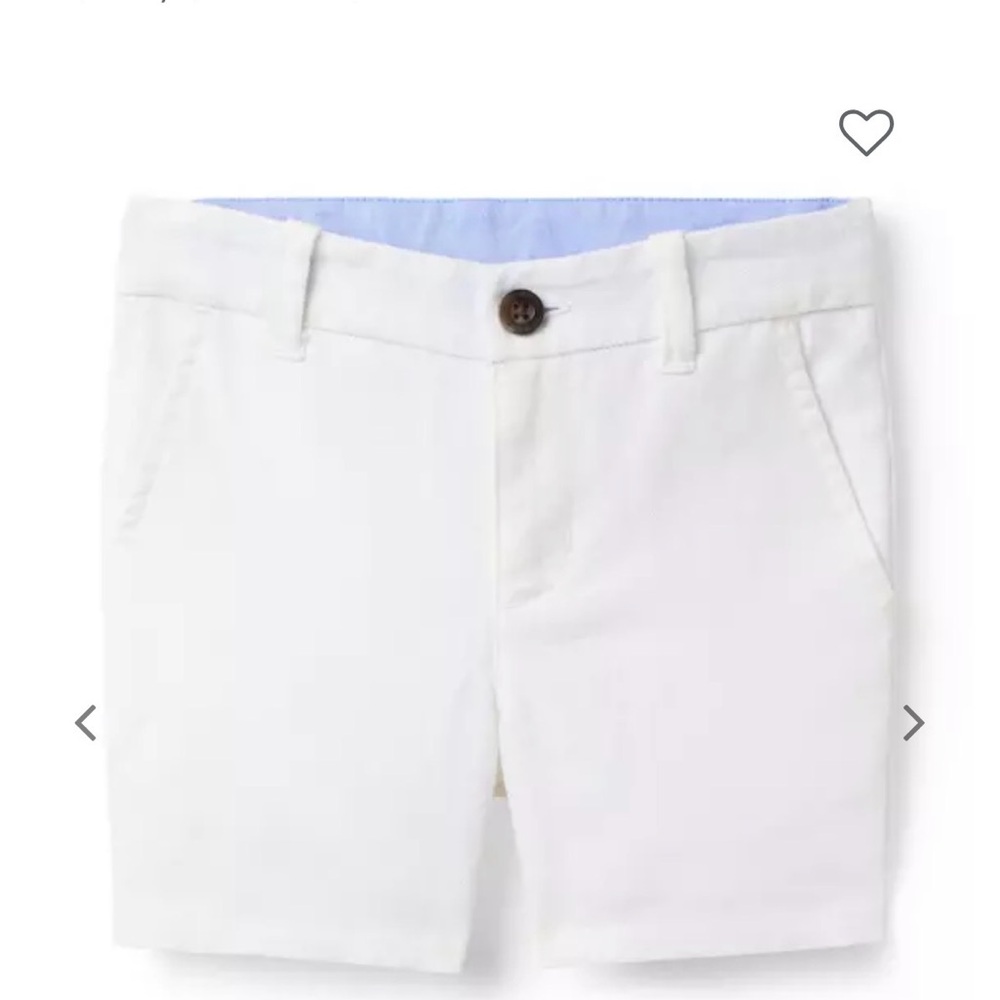 Janie and Jack White Linen Cotton Shorts 12-18 mo